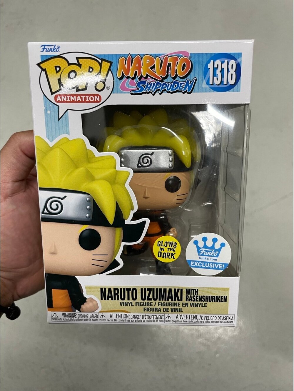 Naruto Uzumaki With Rasenshuriken Glow In The Dark Exclusive Funko Pop
